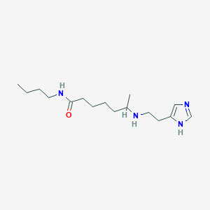 molecular formula C16H30N4O B14331409 N-Butyl-6-{[2-(1H-imidazol-5-yl)ethyl]amino}heptanamide CAS No. 103827-18-5