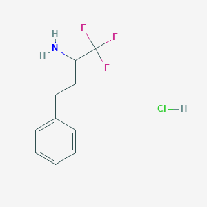 molecular formula C10H13ClF3N B1433142 1,1,1-三氟-4-苯基丁-2-胺盐酸盐 CAS No. 1432681-60-1