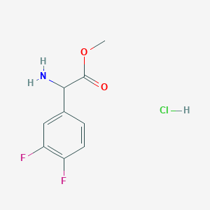 molecular formula C9H10ClF2NO2 B1433144 Methyl 2-amino-2-(3,4-difluorophenyl)acetate hydrochloride CAS No. 1423024-63-8