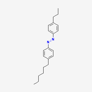 molecular formula C21H28N2 B14331444 (E)-1-(4-Hexylphenyl)-2-(4-propylphenyl)diazene CAS No. 106132-88-1