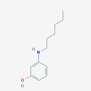 molecular formula C12H19NO B14331447 3-(Hexylamino)phenol CAS No. 109292-69-5