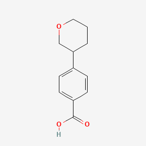 molecular formula C12H14O3 B1433146 4-(Oxan-3-yl)benzoic acid CAS No. 1443981-93-8