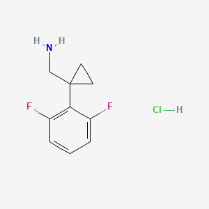 molecular formula C10H12ClF2N B1433148 [1-(2,6-Difluorophenyl)cyclopropyl]methanamine hydrochloride CAS No. 1427380-04-8