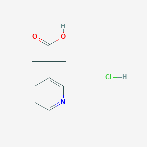 molecular formula C9H12ClNO2 B1433149 2-Methyl-2-(pyridin-3-yl)propanoic acid hydrochloride CAS No. 1427380-72-0
