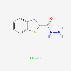 molecular formula C9H11ClN2OS B1433150 2,3-Dihydro-1-benzothiophene-2-carbohydrazide hydrochloride CAS No. 1427379-85-8