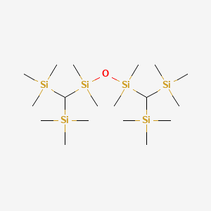 molecular formula C18H50OSi6 B14331505 1,3-Bis[bis(trimethylsilyl)methyl]-1,1,3,3-tetramethyldisiloxane CAS No. 110086-49-2