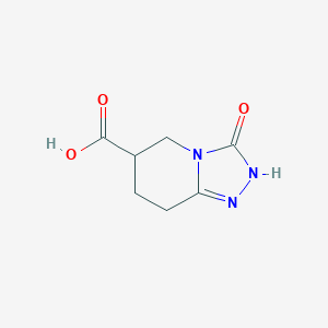 molecular formula C7H9N3O3 B1433153 3-oxo-2H,3H,5H,6H,7H,8H-[1,2,4]triazolo[4,3-a]pyridine-6-carboxylic acid CAS No. 1432680-45-9