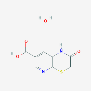 molecular formula C8H8N2O4S B1433155 2-oxo-1H,2H,3H-pyrido[2,3-b][1,4]thiazine-7-carboxylic acid hydrate CAS No. 1423024-87-6