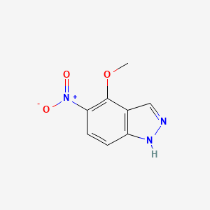 molecular formula C8H7N3O3 B1433157 4-甲氧基-5-硝基-1H-吲唑 CAS No. 1443980-48-0