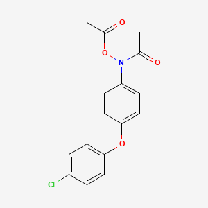 molecular formula C16H14ClNO4 B14331579 Acetamide, N-(acetyloxy)-N-(4-(4-chlorophenoxy)phenyl)- CAS No. 103429-67-0