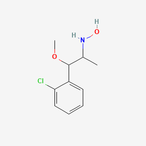 molecular formula C10H14ClNO2 B1433160 N-[1-(2-chlorophenyl)-1-methoxypropan-2-yl]hydroxylamine CAS No. 1443981-08-5