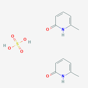 molecular formula C12H16N2O6S B1433162 二(6-甲基-1,2-二氢吡啶-2-酮)，硫酸 CAS No. 1443981-41-6