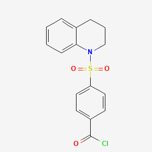 molecular formula C16H14ClNO3S B1433163 4-((3,4-二氢喹啉-1(2H)-基)磺酰)苯甲酰氯 CAS No. 1706462-03-4