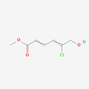 molecular formula C7H9ClO3 B14331648 Methyl 5-chloro-6-hydroxyhexa-2,4-dienoate CAS No. 106775-56-8