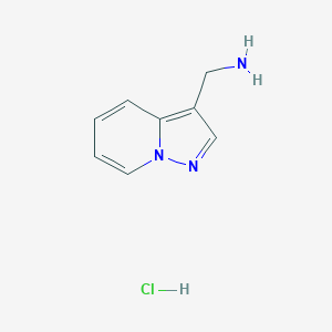 molecular formula C8H10ClN3 B1433165 Pyrazolo[1,5-a]pyridin-3-ylmethanamine hydrochloride CAS No. 1351659-25-0