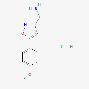 {[5-(4-Methoxyphenyl)isoxazol-3-yl]methyl}amine hydrochloride
