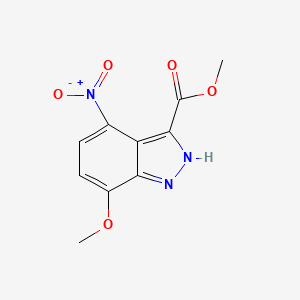 molecular formula C10H9N3O5 B1433179 methyl 7-methoxy-4-nitro-1H-indazole-3-carboxylate CAS No. 1448066-97-4