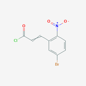 molecular formula C9H5BrClNO3 B14331799 3-(5-Bromo-2-nitrophenyl)prop-2-enoyl chloride CAS No. 105884-22-8