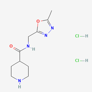 N-[(5-methyl-1,3,4-oxadiazol-2-yl)methyl]piperidine-4-carboxamide dihydrochloride