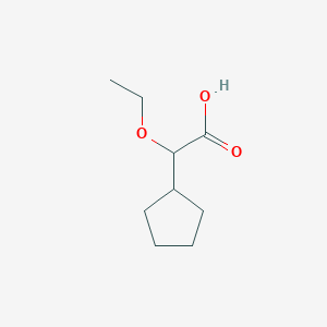 molecular formula C9H16O3 B1433192 2-Cyclopentyl-2-ethoxyacetic acid CAS No. 1549522-72-6