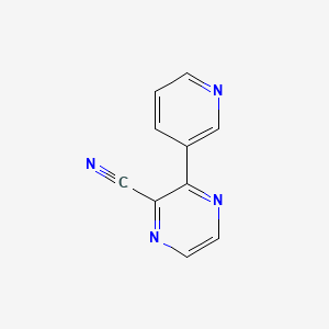 molecular formula C10H6N4 B1433193 3-(Pyridin-3-yl)pyrazine-2-carbonitrile CAS No. 1533630-40-8
