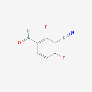 molecular formula C8H3F2NO B1433194 2,6-Difluoro-3-formylbenzonitrile CAS No. 1541976-46-8