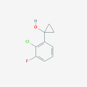 molecular formula C9H8ClFO B1433197 1-(2-氯-3-氟苯基)环丙烷-1-醇 CAS No. 1504931-98-9