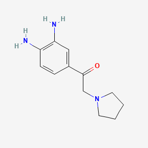 molecular formula C12H17N3O B1433200 1-(3,4-diaMinophenyl)-2-(pyrrolidin-1-yl)ethanone CAS No. 1216259-23-2