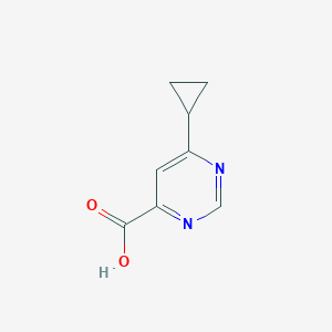 molecular formula C8H8N2O2 B1433202 6-环丙基嘧啶-4-羧酸 CAS No. 1368381-90-1