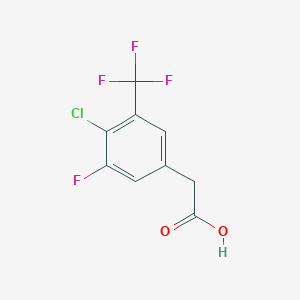 molecular formula C9H5ClF4O2 B1433211 4-Chloro-3-fluoro-5-(trifluoromethyl)phenylacetic acid CAS No. 1431329-73-5