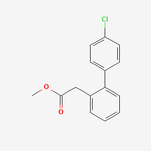 molecular formula C15H13ClO2 B1433213 Methyl 2-(4'-chloro-[1,1'-biphenyl]-2-yl)acetate CAS No. 1329489-84-0