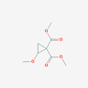 molecular formula C8H12O5 B14332174 Dimethyl 2-methoxycyclopropane-1,1-dicarboxylate CAS No. 104286-70-6