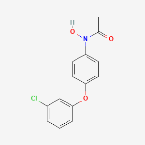 molecular formula C14H12ClNO3 B14332205 Acetamide, N-(4-(3-chlorophenoxy)phenyl)-N-hydroxy- CAS No. 103429-69-2