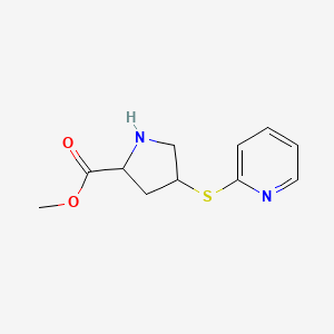 Methyl 4-(pyridin-2-ylthio)pyrrolidine-2-carboxylate