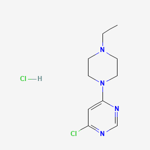 molecular formula C10H16Cl2N4 B1433233 4-Chloro-6-(4-ethylpiperazin-1-yl)pyrimidine hydrochloride CAS No. 1707602-58-1