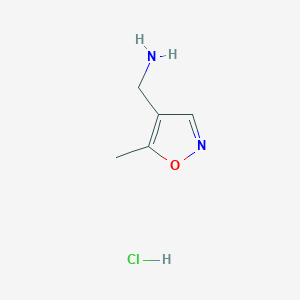 molecular formula C5H9ClN2O B1433242 (5-Methylisoxazol-4-yl)methanamine hydrochloride CAS No. 1949836-91-2