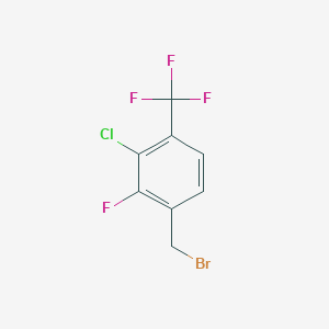 molecular formula C8H4BrClF4 B1433259 1-(Bromomethyl)-3-chloro-2-fluoro-4-(trifluoromethyl)benzene CAS No. 1431329-66-6