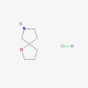 molecular formula C7H14ClNO B1433267 1-Oxa-7-azaspiro[4.4]nonane hydrochloride CAS No. 1419590-81-0