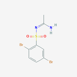 N'-(2,5-dibromobenzenesulfonyl)ethanimidamide