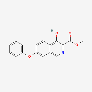 molecular formula C17H13NO4 B1433291 Methyl 4-hydroxy-7-phenoxyisoquinoline-3-carboxylate CAS No. 1455091-10-7