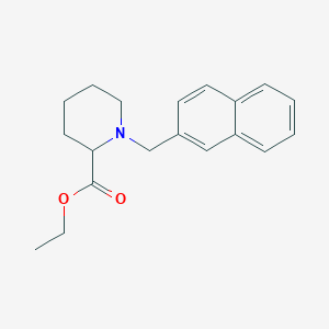 molecular formula C19H23NO2 B14332987 Ethyl 1-[(naphthalen-2-yl)methyl]piperidine-2-carboxylate CAS No. 105855-20-7