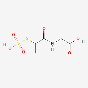 molecular formula C5H9NO6S2 B14333044 Glycine, N-[1-oxo-2-(sulfothio)propyl]- CAS No. 106694-29-5
