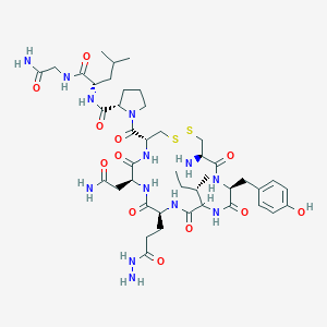 molecular formula C43H67N13O12S2 B143331 Oxytocin, glu(nhnh2)(4)- CAS No. 127716-65-8