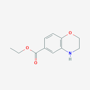molecular formula C11H13NO3 B1433321 3,4-二氢-2H-1,4-苯并恶嗪-6-羧酸乙酯 CAS No. 1795440-03-7