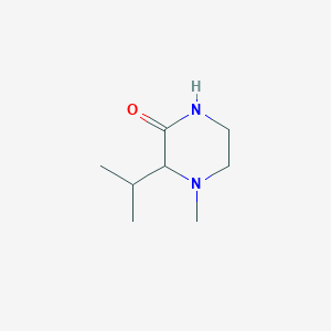 molecular formula C8H16N2O B1433322 4-Methyl-3-(propan-2-yl)piperazin-2-one CAS No. 1803561-24-1