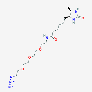 molecular formula C18H34N6O5 B1433330 N-[2-[2-[2-(2-叠氮乙氧基)乙氧基]乙氧基]乙基]-6-[(4S,5R)-5-甲基-2-氧代咪唑烷-4-基]己酰胺 CAS No. 1306615-47-3