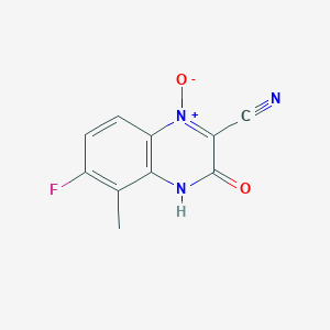 molecular formula C10H6FN3O2 B1433331 2-Cyano-6-fluoro-5-methyl-3-oxo-3,4-dihydroquinoxalin-1-ium-1-olate CAS No. 952587-05-2