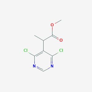 molecular formula C8H8Cl2N2O2 B1433341 Methyl 2-(4,6-dichloropyrimidin-5-yl)propanoate CAS No. 853680-81-6