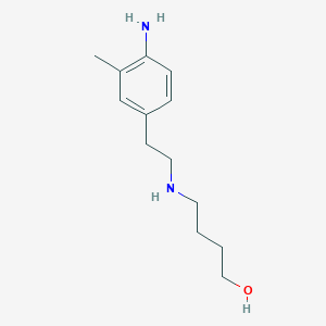 molecular formula C13H22N2O B14333432 4-{[2-(4-Amino-3-methylphenyl)ethyl]amino}butan-1-OL CAS No. 108904-73-0