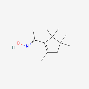 molecular formula C12H21NO B14333545 N-[1-(2,4,4,5,5-Pentamethylcyclopent-1-en-1-yl)ethylidene]hydroxylamine CAS No. 105789-18-2